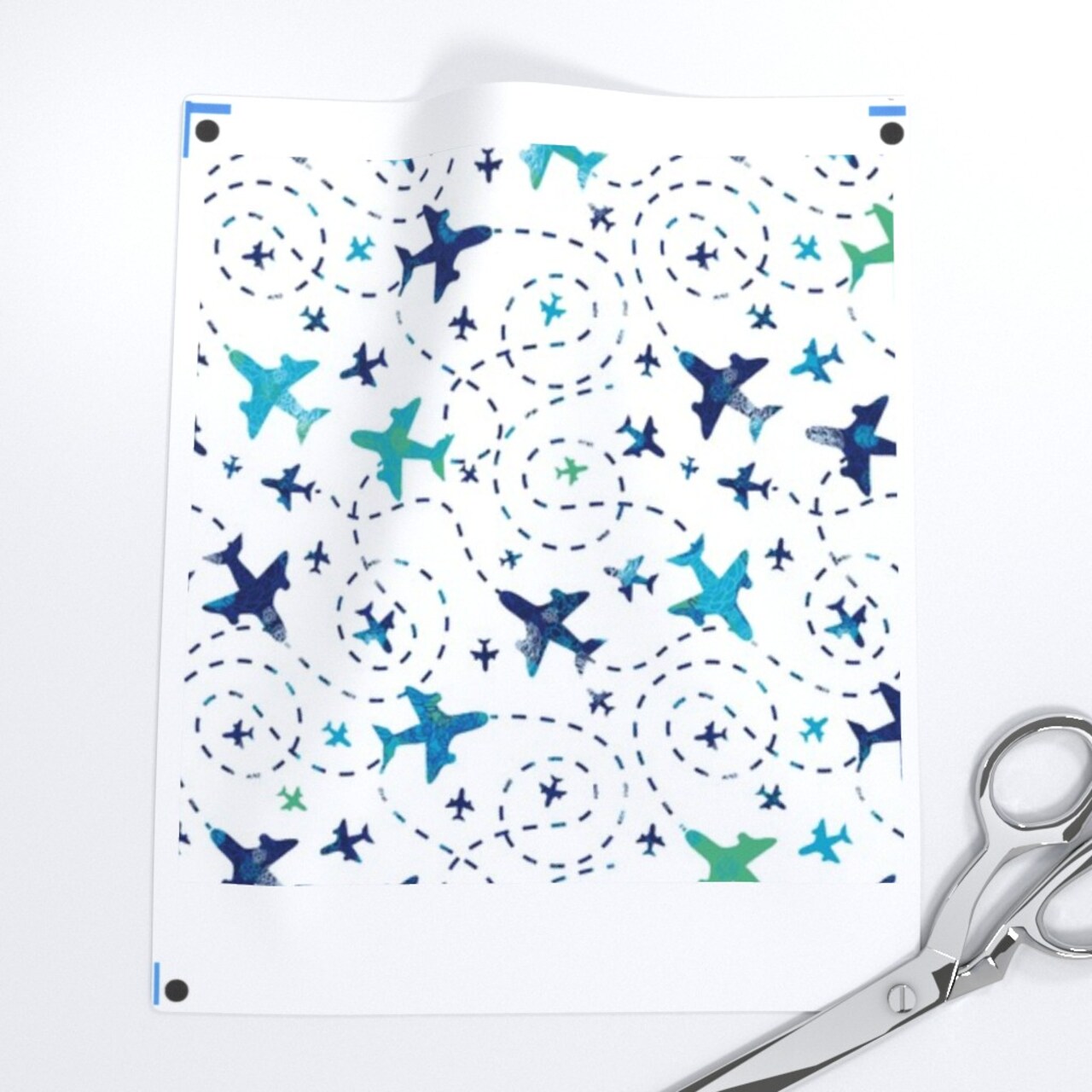 Fun Airplanes White Sky Airplane Plane Aviation Travel Navy Abstract Custom Printed Fabric by Spoonflower Various Fabrics by the Yard or Fat Quarter